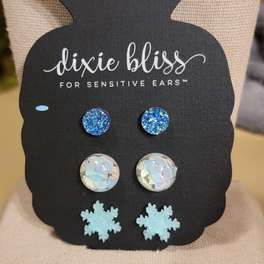 NWT, Winter theme earrings 3 pack.